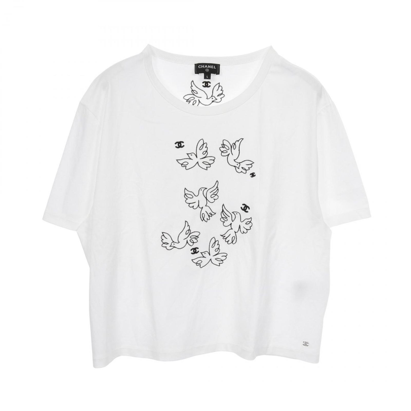 シャネル CHANEL カットソー ココマーク - 白 コットン Tシャツ