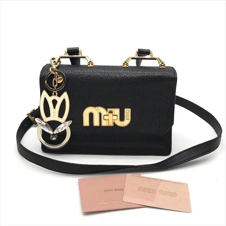 美品 MIU MIU マドラスソフト 2way ショルダーバッグ レザー 黒 美品 MIU MIU マドラスソフト 2way ショルダーバッグ レザー 黒 希少美