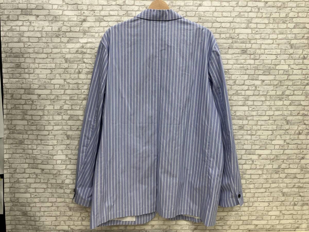 EDIFICE エディフィス LA BOUCLE テーラードジャケット 22-010-300-1009-1-0 サイズフリー ブルー系 ストライプ コットン