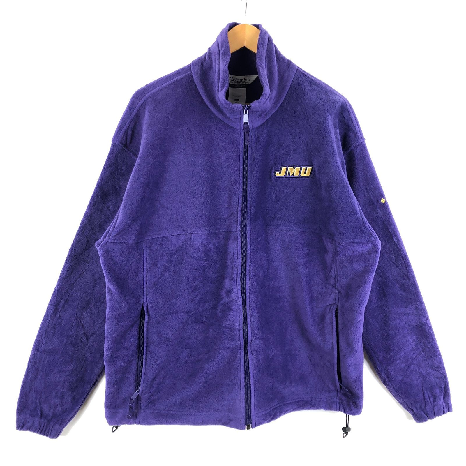 コロンビア Columbia フリースジャケット JMU カレッジもの メンズ XL 相当 古着 n049674