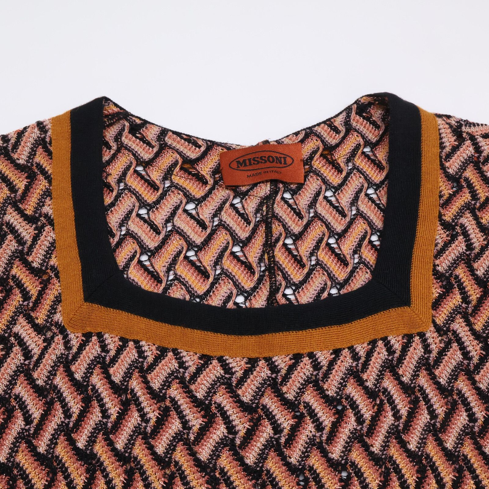 MISSONI ミッソーニ 総柄 スクエアネック ニット 40 - メルカリ