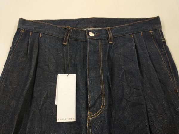 タグ付き】SUBLATIONS 2TUCK WIDE DENIM PANTS -ENTASIS- .003 サブ 