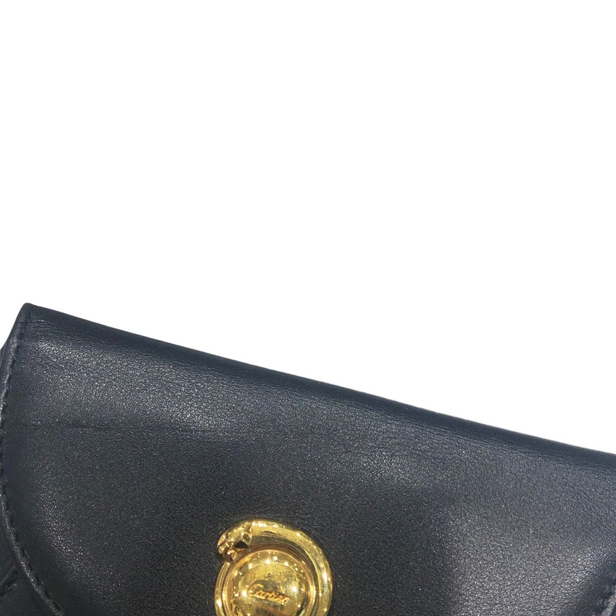 カルティエ Cartier パンテール ポーチ コスメ 小物入れ レザー 黒 カルティエ/Cartier パンテール ポーチ 小銭入れ 22006085HO