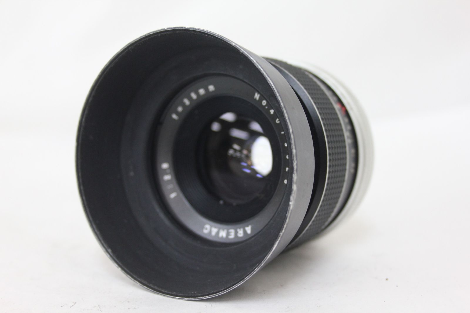 返品保証 Aremac 35mm F2.8 フード付き M42マウント レンズ e223