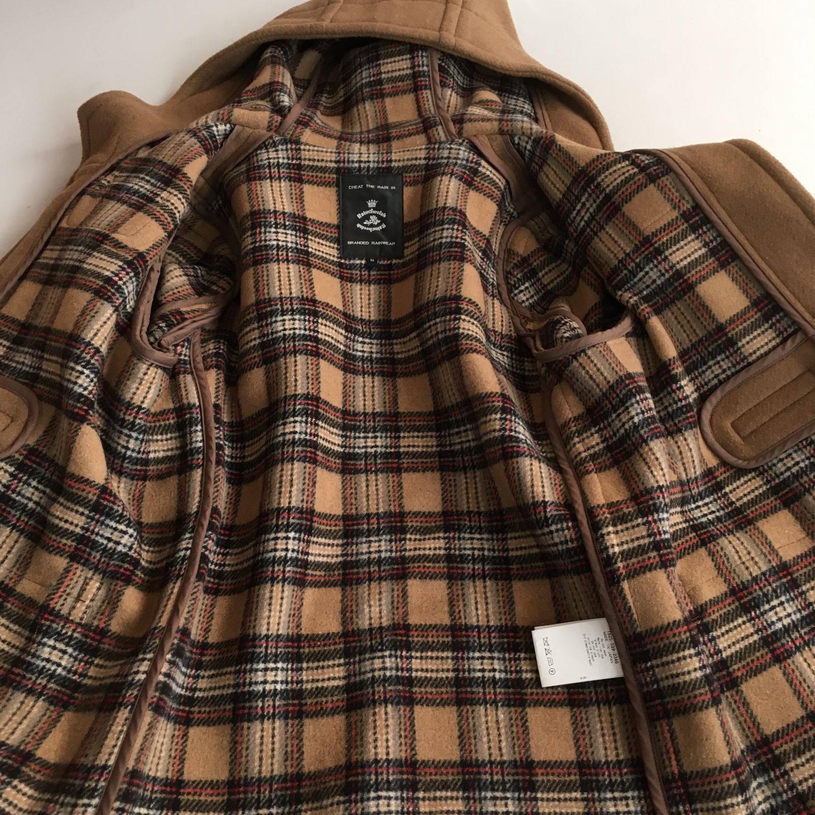 Raincheetah レインチーター ダッフルコートL moorbrook 希少レインチーター×moorbrook ダッフルコート 黒 英国製