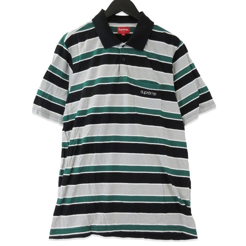 Supreme シュプリーム 半袖ポロシャツ 19SS Classic Logo Stripe Polo