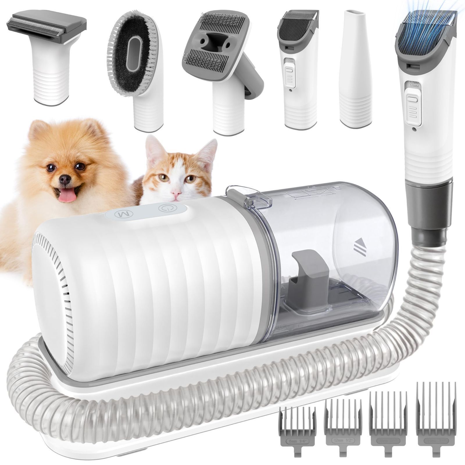 ペット グルーミングセット バリカン 犬 猫美容器 6in1 多機能掃除機 