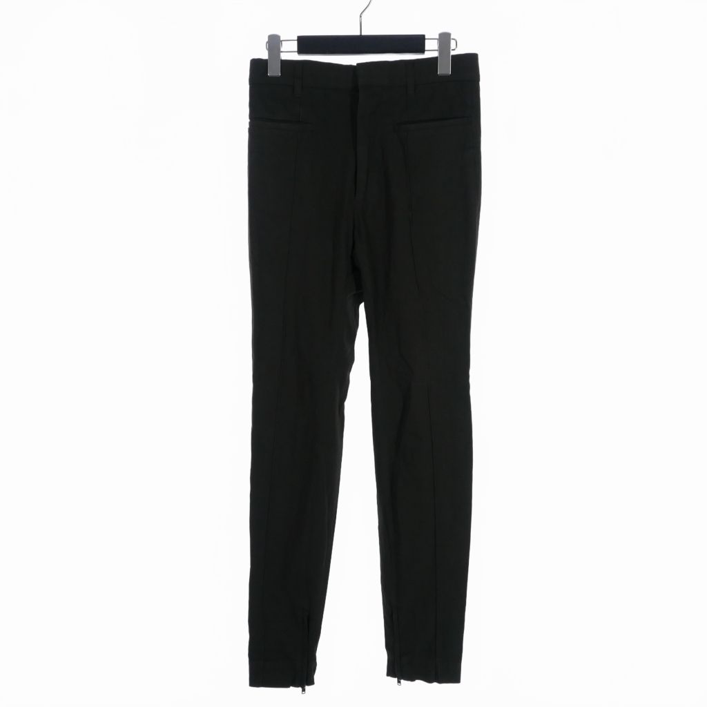 ハイダーアッカーマン Haider Ackermann スラックス パンツ ボトムス スキニー 裾ジッパー コットン XXS  グレー