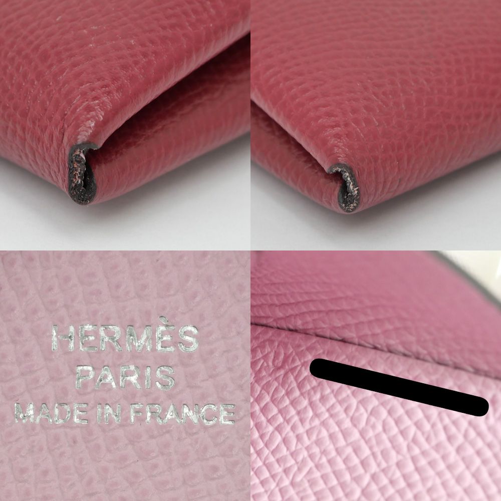美品 エルメス カルヴィ デュオ エプソン ルージュグレナ シルバー金具 B刻印 美品 エルメス カルヴィ デュオ エプソン ルージュグレナ