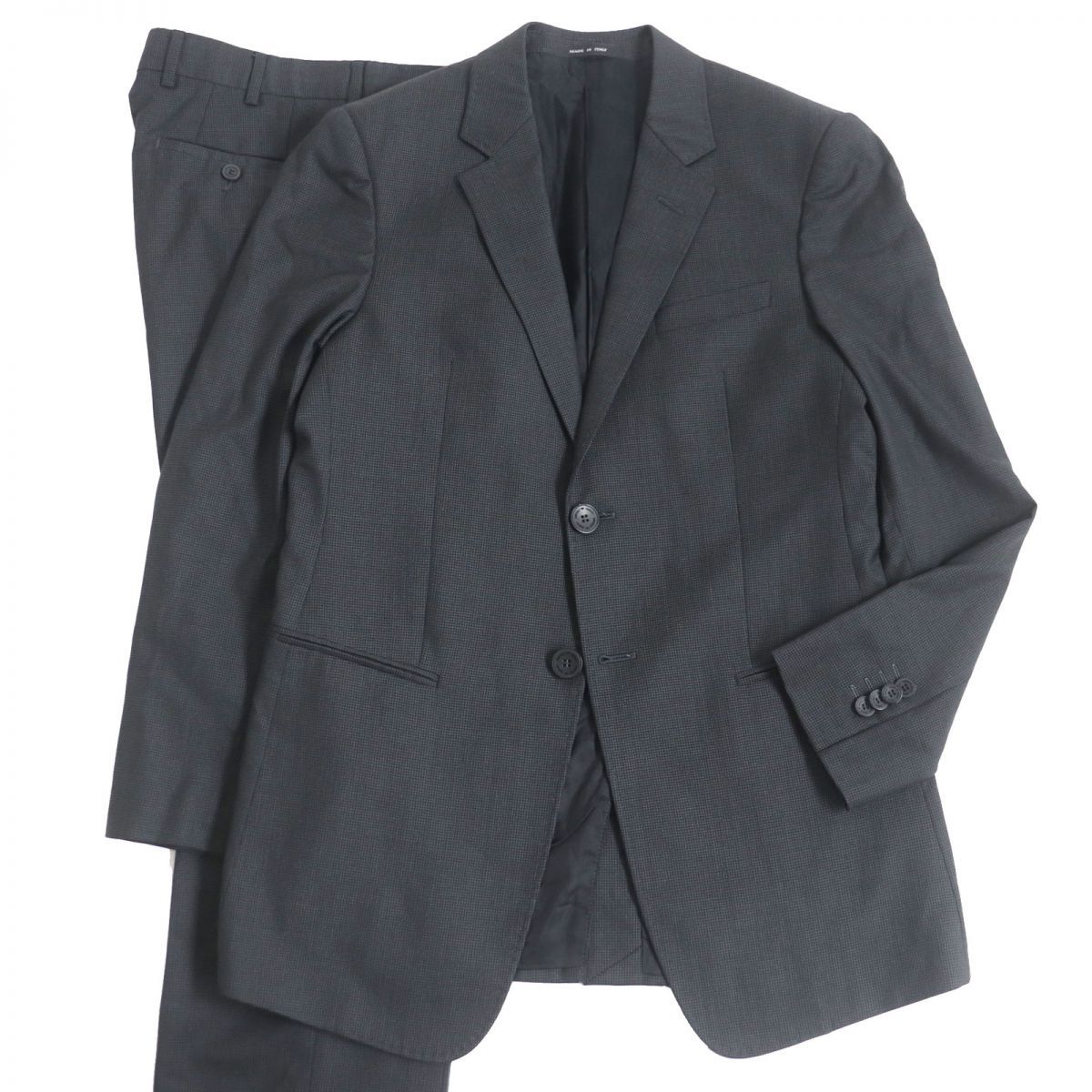 極美品□黒タグ EMPORIO ARMANI/エンポリオアルマーニ JOSH LINE 織柄  