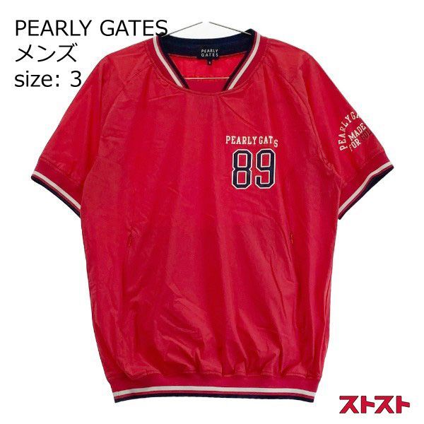 PEARLY GATES パーリーゲイツ 半袖スニードジャック ブルゾン レッド系