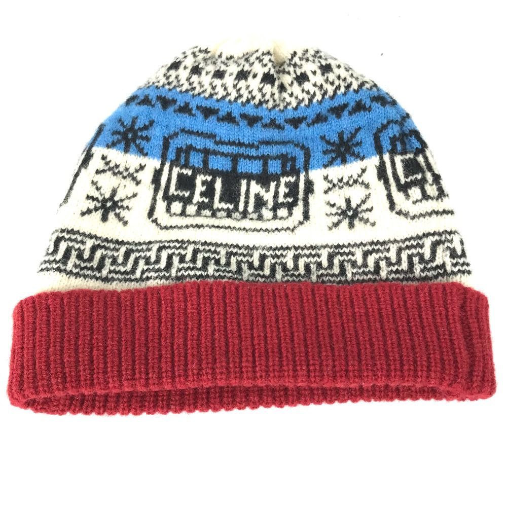 BLACKPINKリサセリーヌトリンオフエンブロイダリーニット帽ネイビー