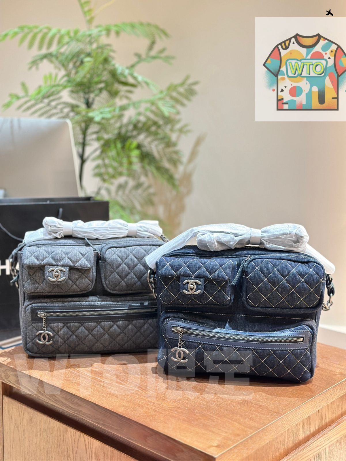 良品シャネルデニムバッグ シャネル CHANEL デニム チェーントートバッグ | Advanced Style