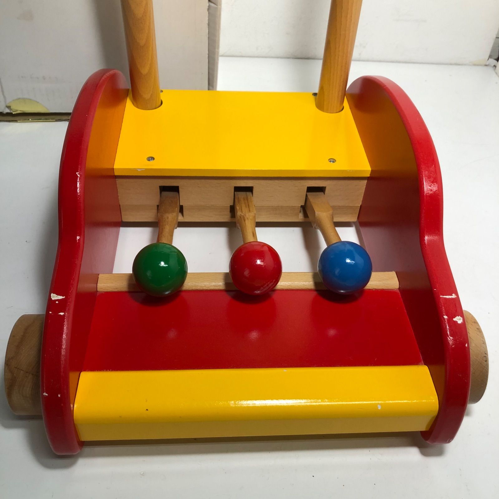 ☆ミキハウス レトロ 廃盤 手押し車 カタカタワーゲン ベビー