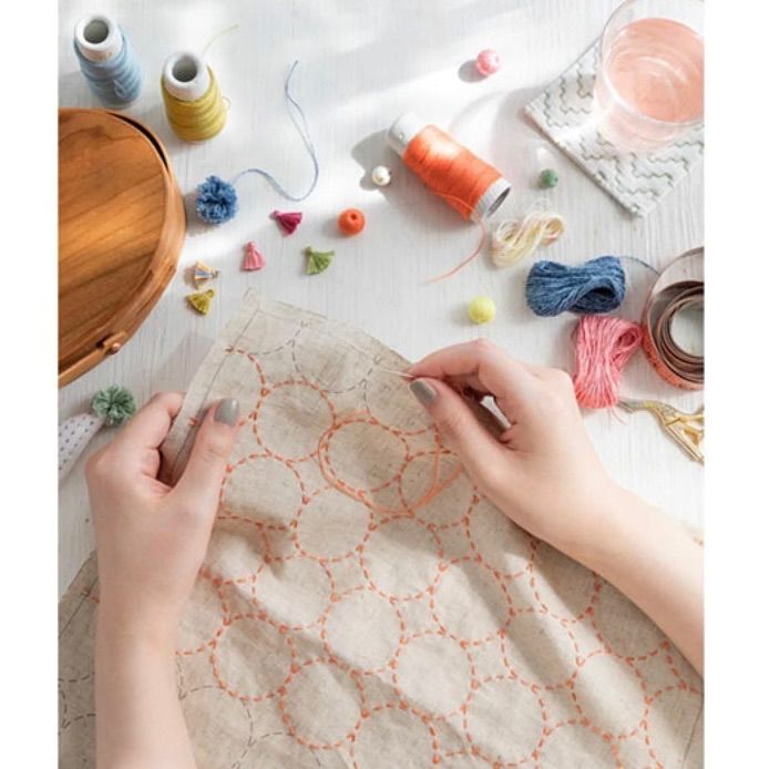 もちmaru　ちょっと和風の刺し子小物5点 小鳥刺繍✨和柄刺し子さらしふきん 水引き 鏡餅 富士山 その他