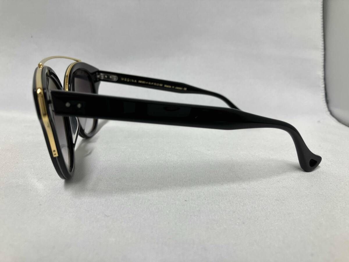 【日本製】DITA サングラス MEDINA ツーブリッジ べっ甲 ケース付き 箱付き】 DITA ディータ MEDINA 22023-B-TKT-GLD-52 SUNGLASSES