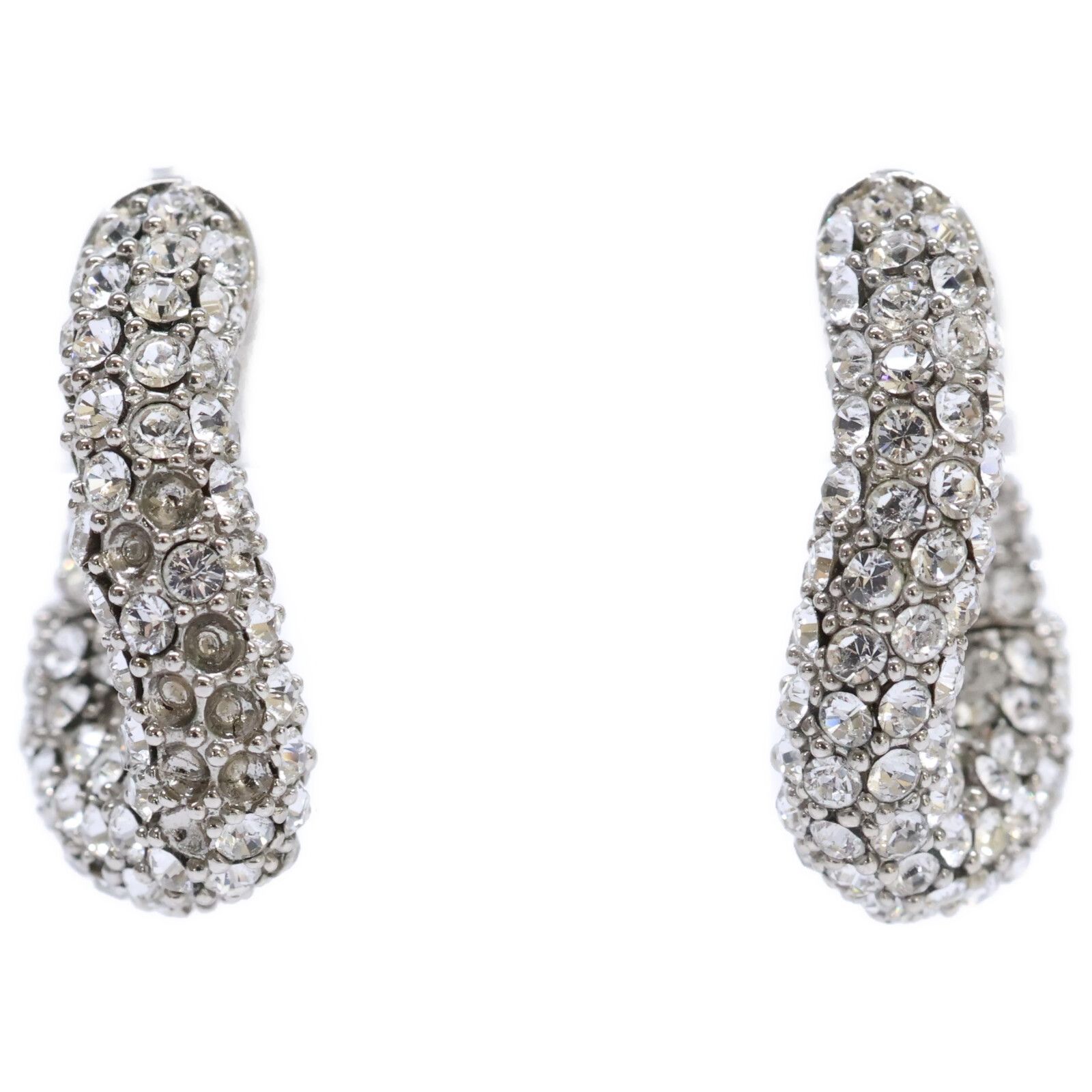 バレンシアガ　ラインストーンLOOPピアス BALENCIAGA バレンシアガ LOOP XXS ラインストーン フープ