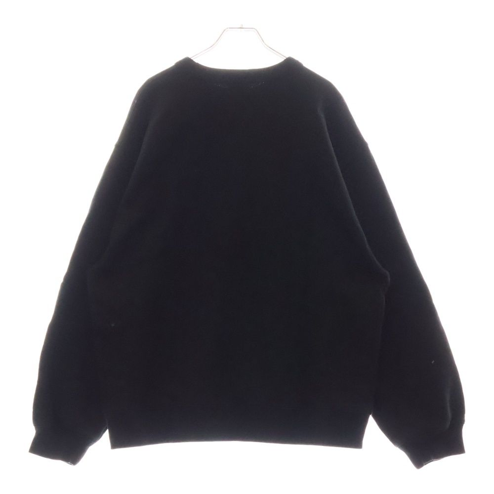 DRIES VAN NOTEN 黒 クルーネック スウェット DRIES VAN NOTEN (ドリスヴァンノッテン) コットン クルーネック