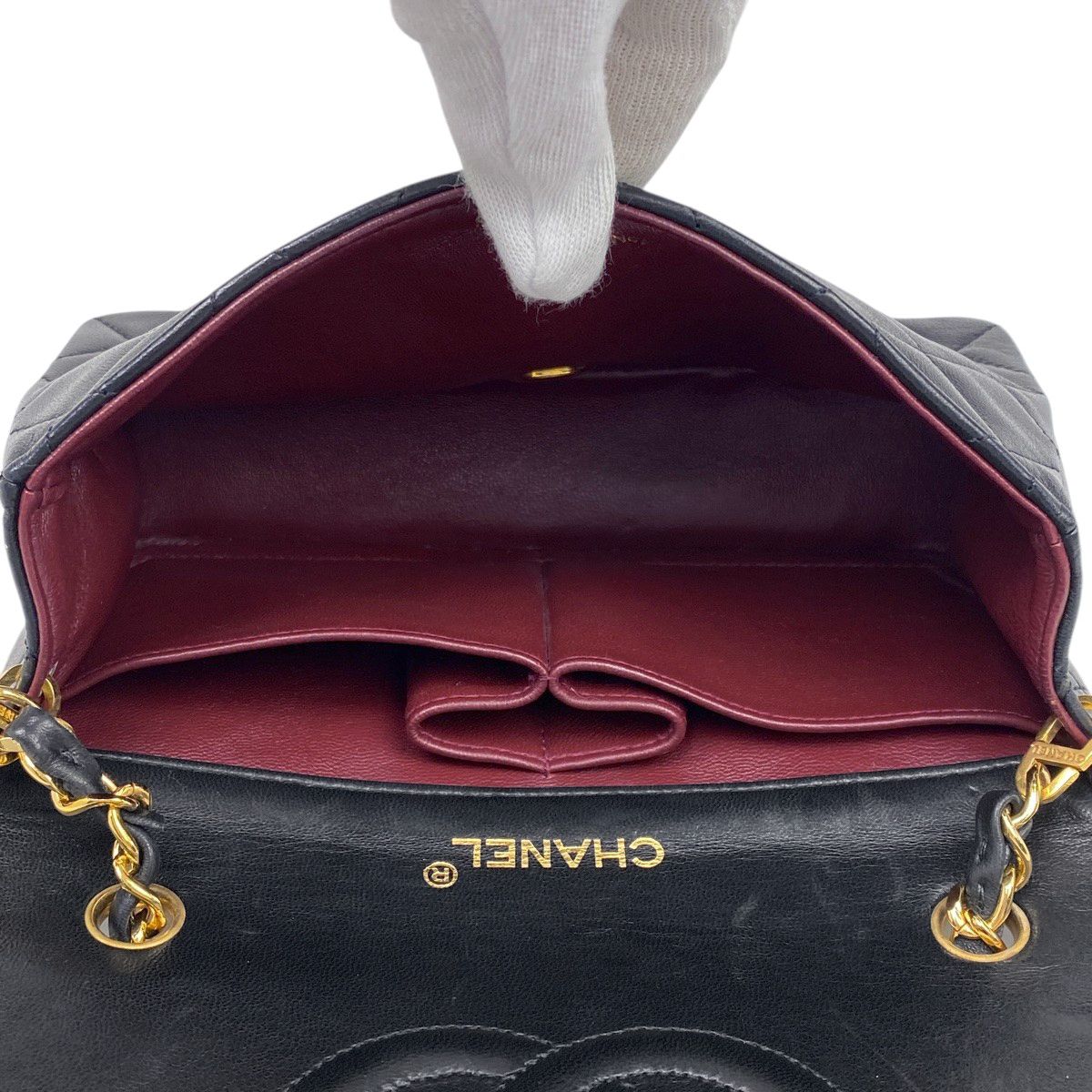 シャネル CHANEL ミニ マトラッセ シングルフラップ チェーン