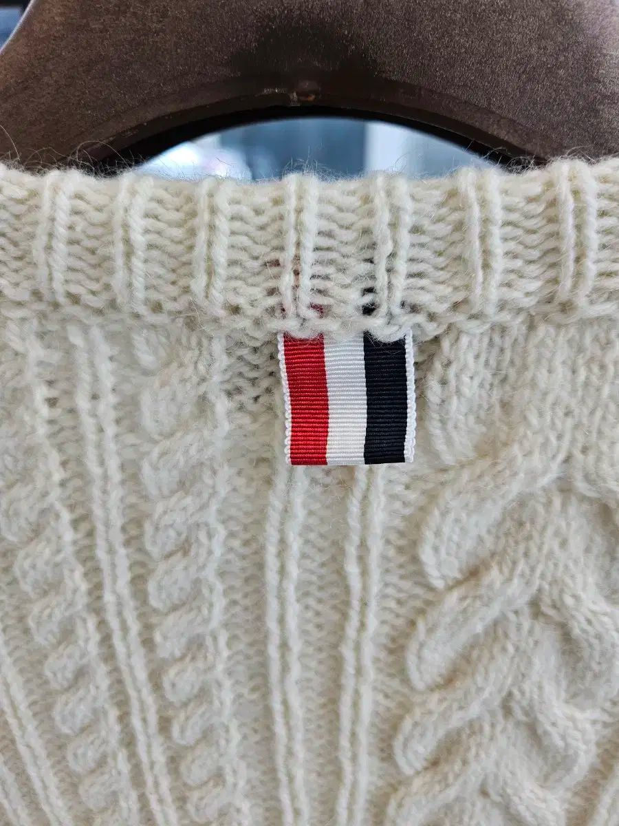 トムブラウン　アイボリー ケーブルニットセーター ケーブル THOM BROWNE(トムブラウン) ニット・セーター(レディース