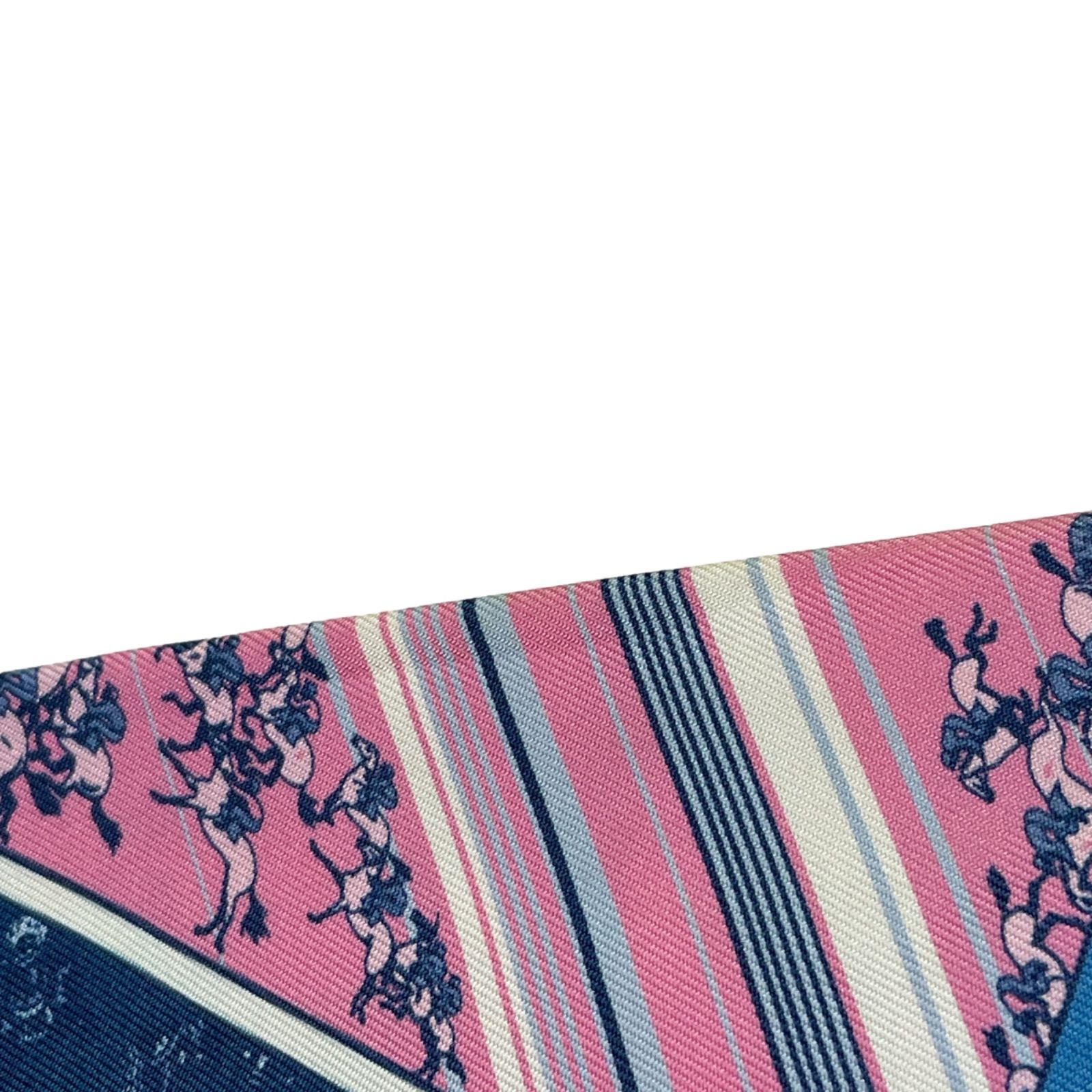 HERMES Twilly Cheval Phoenix エルメス ツイリー シルク100