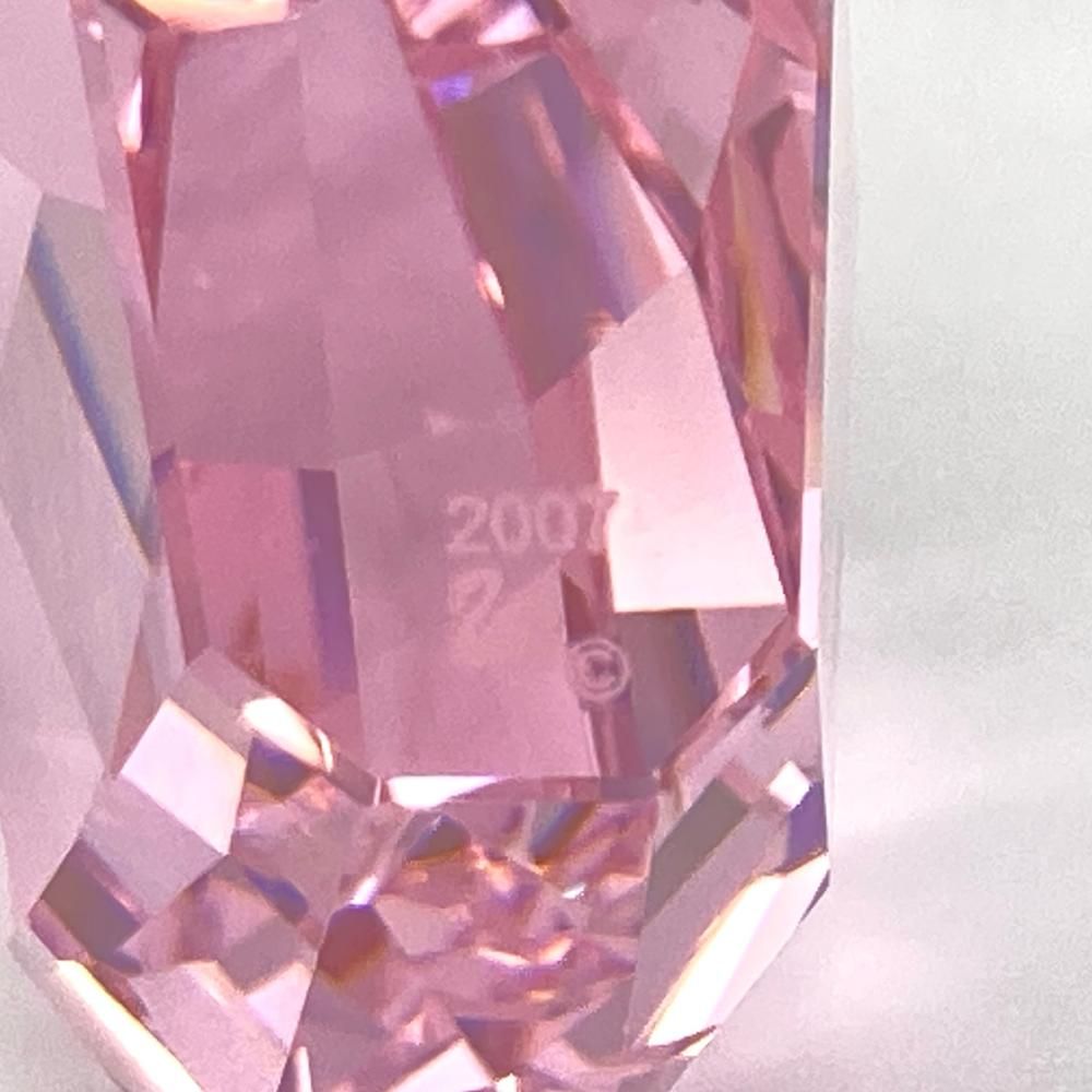SWAROVSKI - スワロフスキー SWAROVSKI ラブロッツ ラッキーモー オブジェ 置物 888950 ピンク 2007年限定【中古】 スワロフスキー SWAROVSKI ラブロッツ ラッキーモー オブジェ