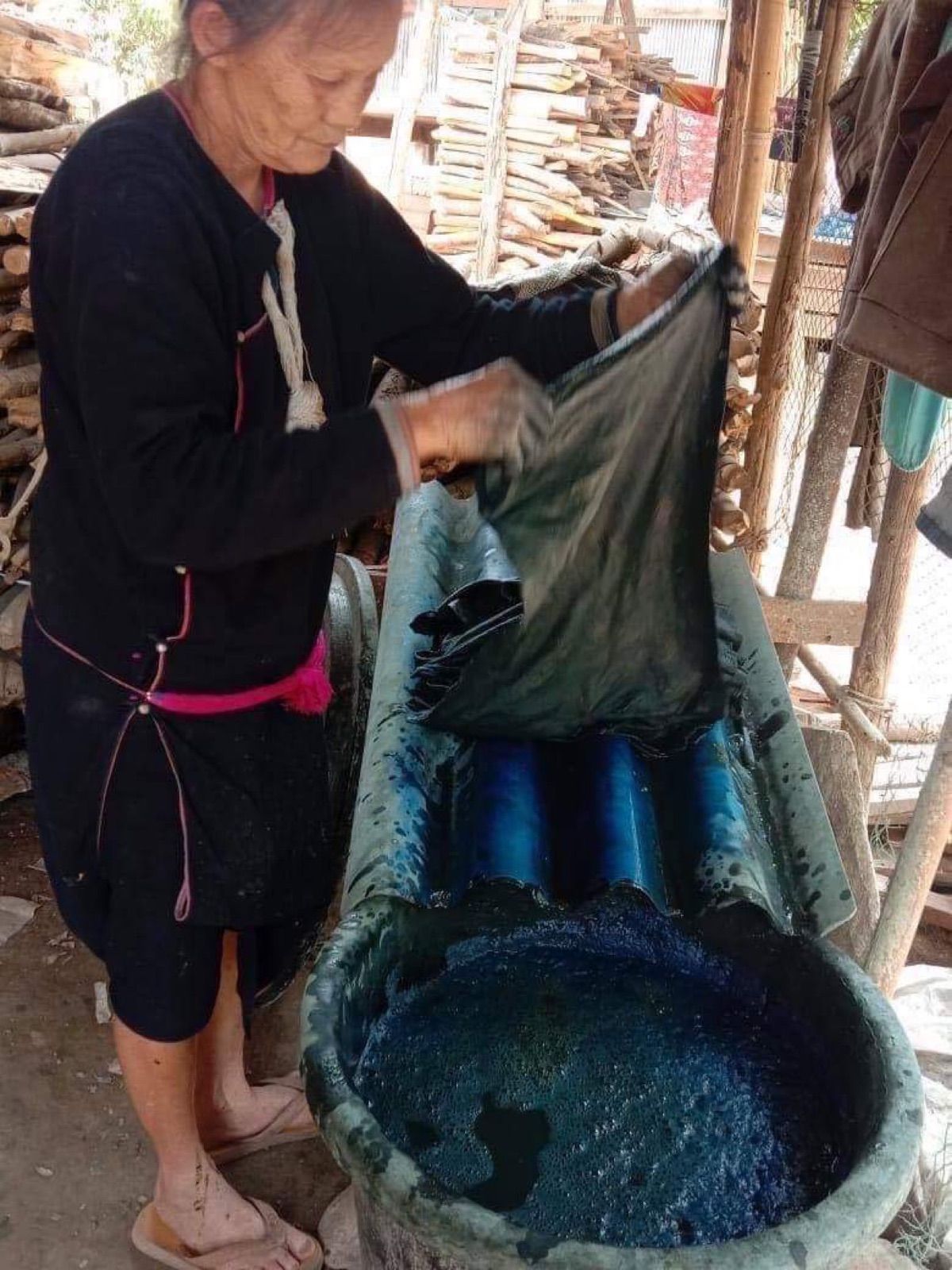 RFA レンテン族の藍染め生地7m反物 藍染め手織り NEXPOTALLINN_EU