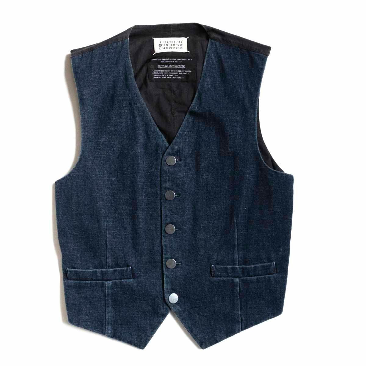 美品/00SS】 Martin Margiela 【インディゴベスト】48 マルタン 