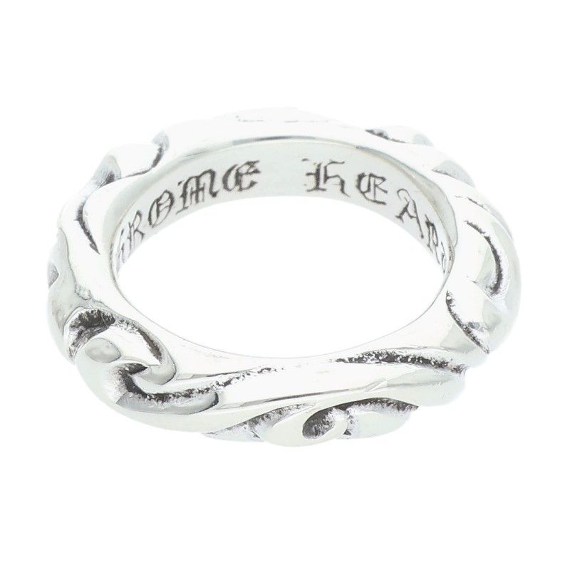 クロムハーツ SCRL BAND スクロールバンド シルバーリング メンズ 4号
