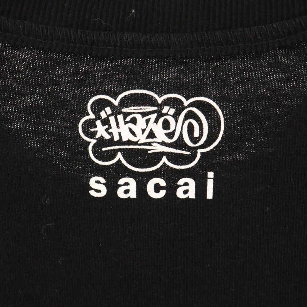 サカイ Sacai × Eric Haze 異素材 切替 プリント Tシャツ 2 Sacai