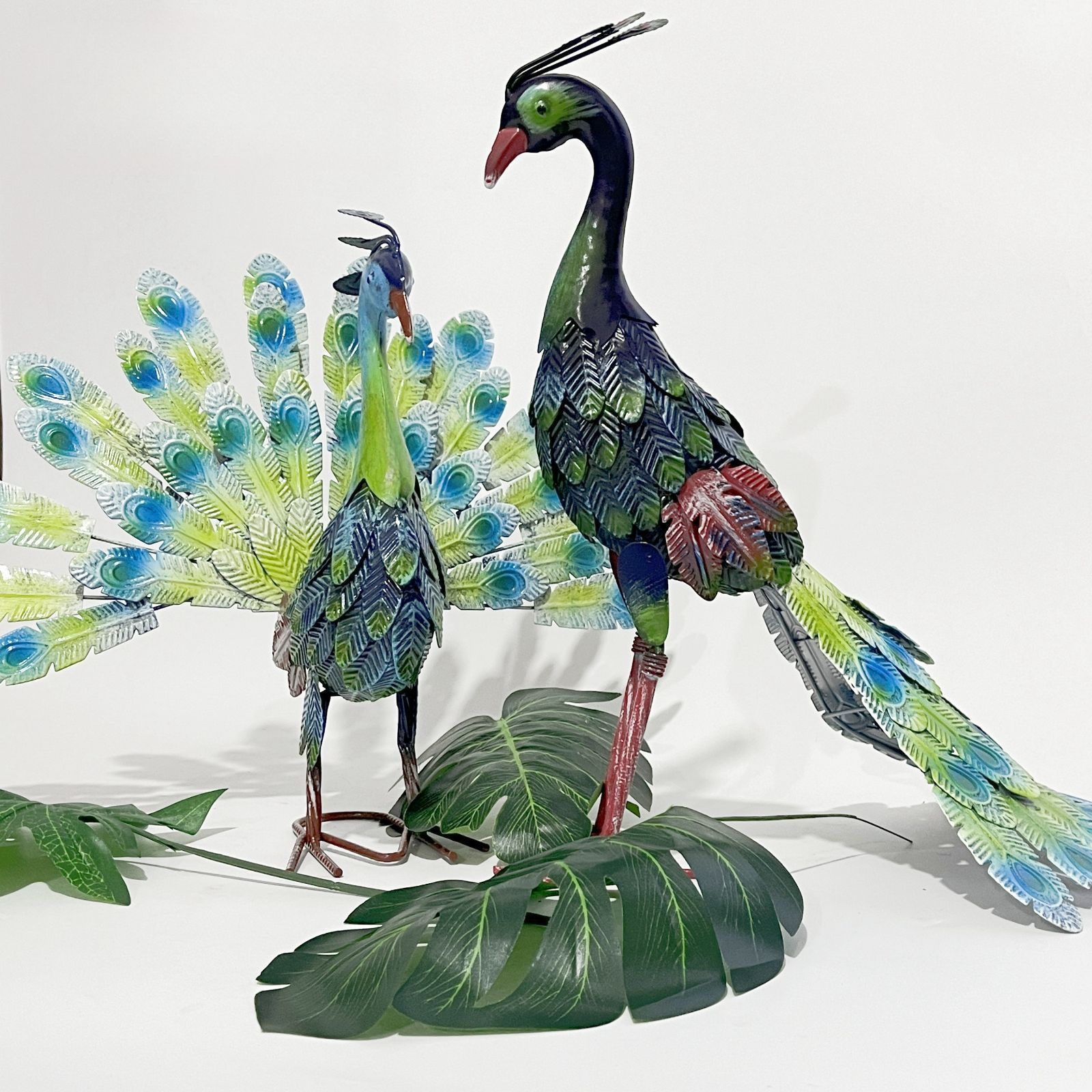 置き物 インテリア 孔雀 ガーデニング 庭 アイアンアート 装飾  鳥 B 鳥 オブジェ 置き物 インテリア 孔雀 ガーデニング 庭 アイアン