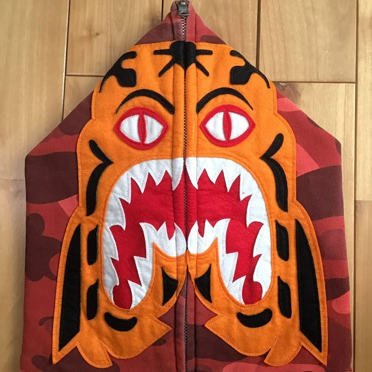 ☆2XL☆ Red camo タイガー パーカー Tiger full zip hoodie a