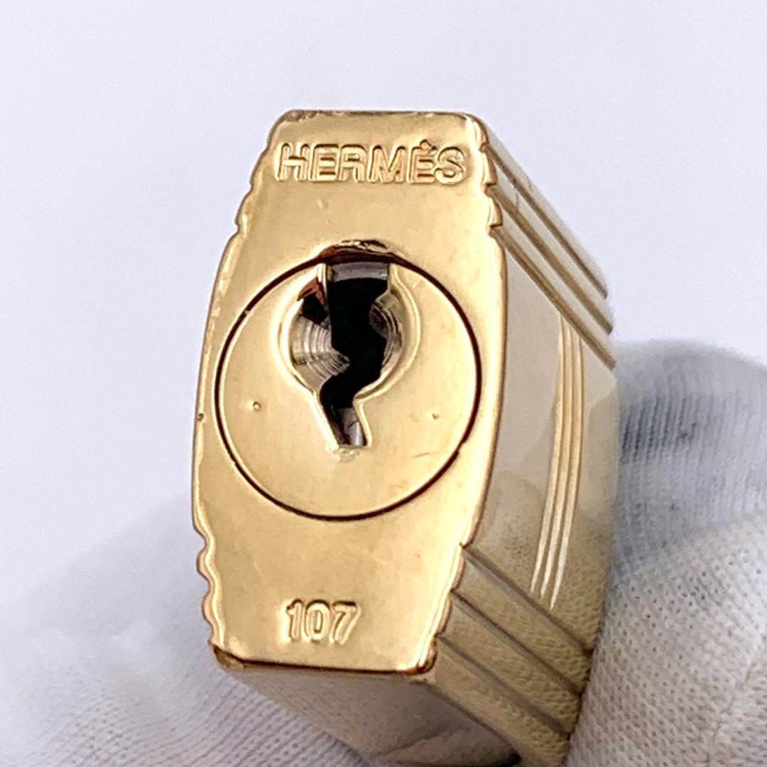 HERMES エルメス カデナ　24Kメッキ　No.107　107番　鍵付き HERMES エルメス カデナ 24Kメッキ No.107 107番 鍵付き 南京錠