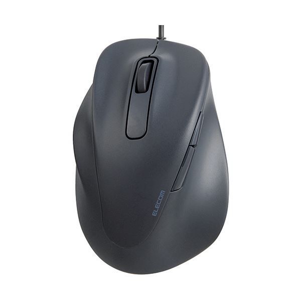 エレコム 静音有線マウス EX-G 5ボタン Mサイズ 左手用 ブラック M-XGM31UBSKBK 1個