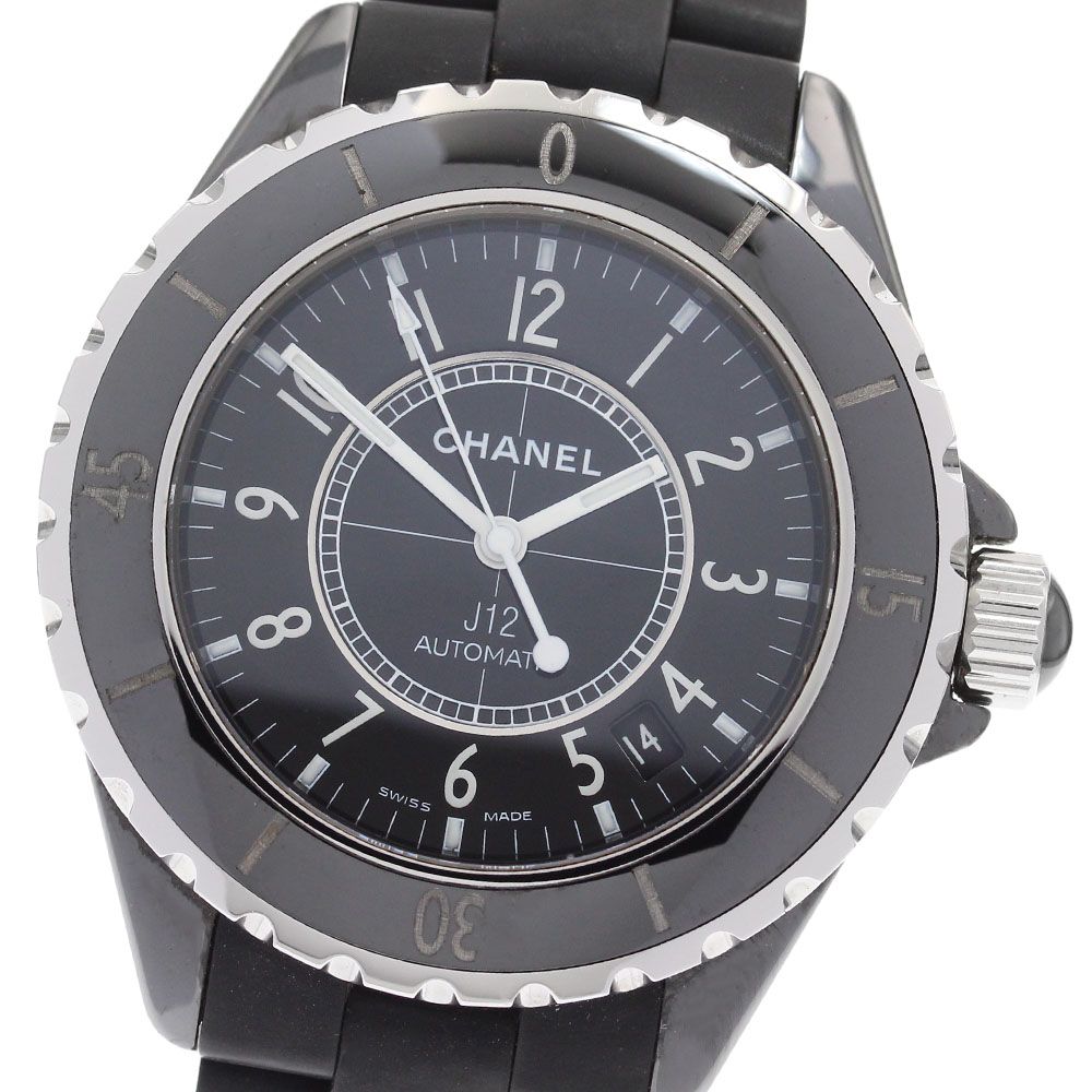 シャネル CHANEL H0685 J12 デイト 黒セラミック 38MM 自動巻き メンズ保証書付き_884654