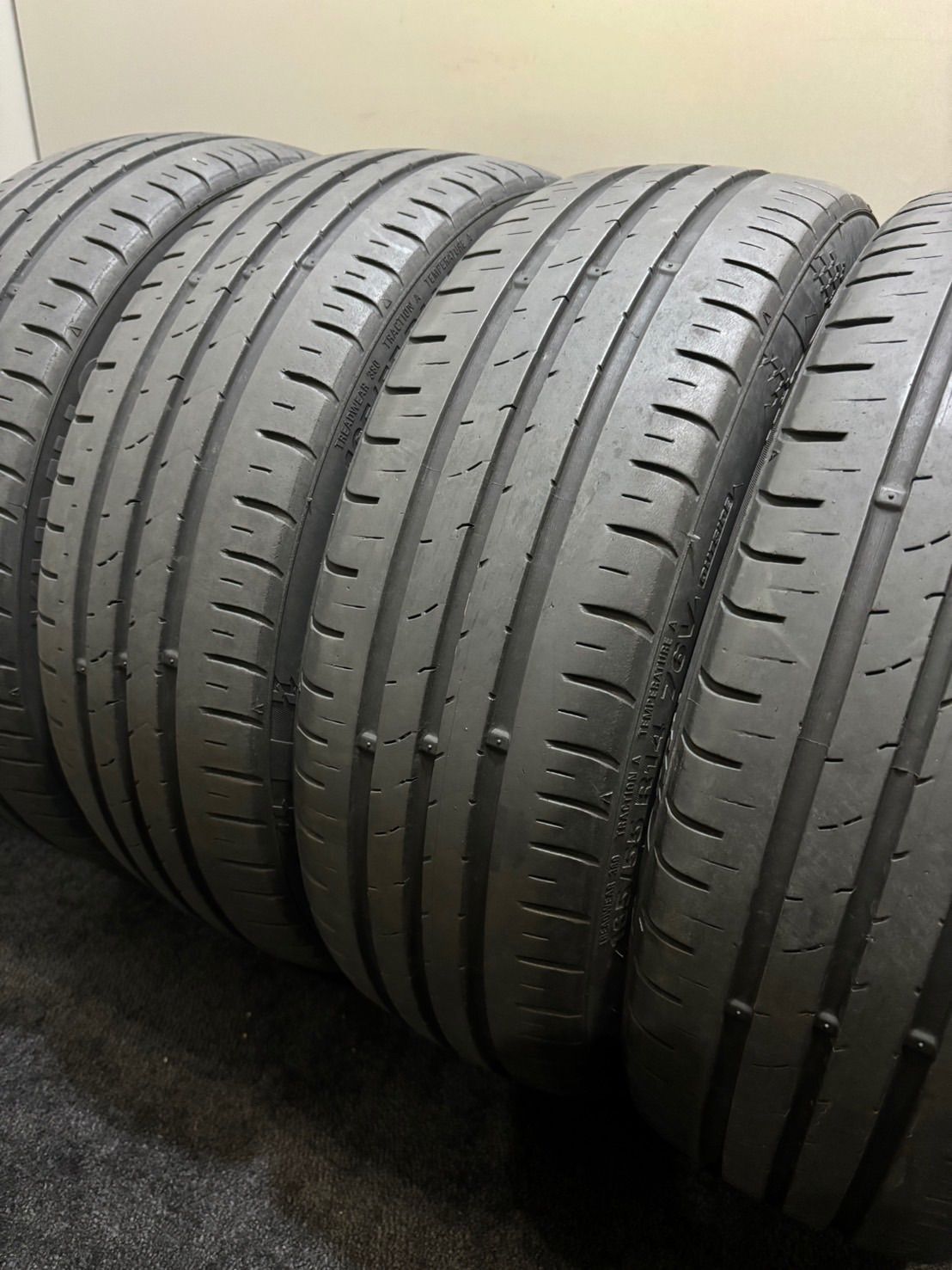165|55R14 KUMHO|ECSTA HS51 17年製 夏タイヤ サマータイヤ 4本 クムホ パレット ワゴンR MRワゴン 4-I751
