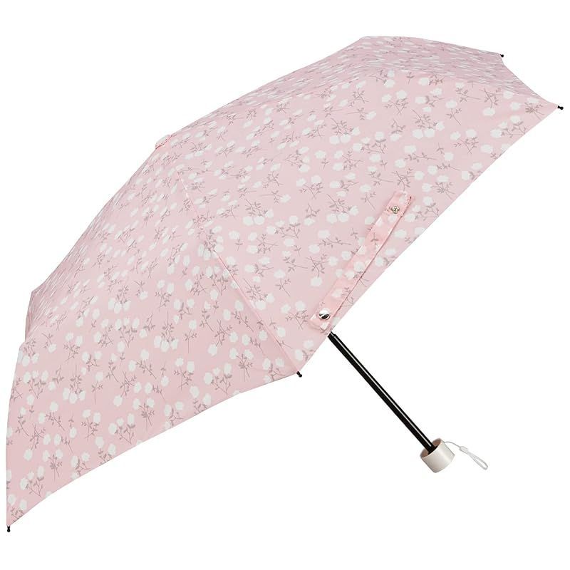 【新着商品】[フロータス] [A] レディース折りたたみ傘 MOONBAT(ムーンバット) FLO(A) TUS コットンフラワー 超撥水 雨傘 おりたたみ傘 【耐風・UVカット】 ペールピンク 親骨の長さ：約55 1