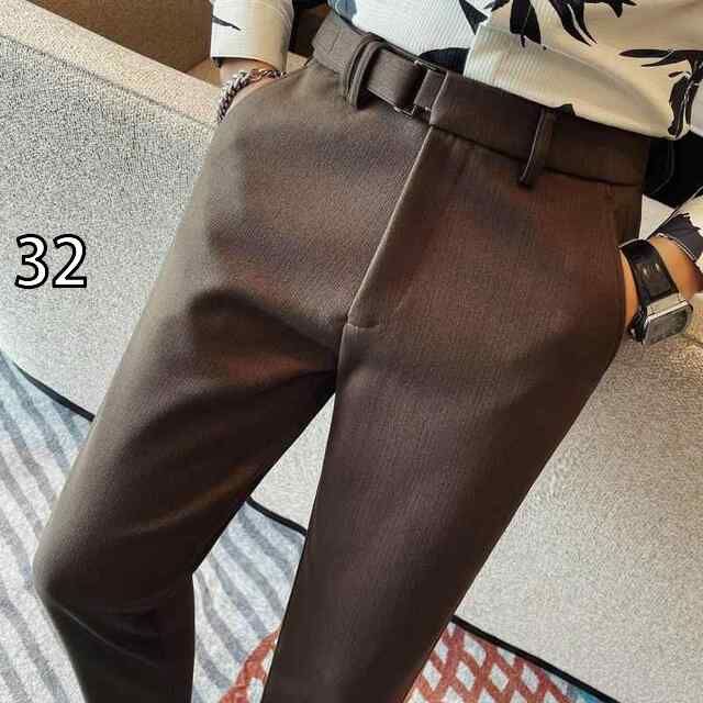 [32 ]春 コーデ メンズ  服 シンプル ファッション オシャレ 大人 かっこいい 大きいサイズ ストリート 紳士服  ウール カジュアル パンツ 厚手 ハイエンド 伸縮性 ストレッチ ストレッチ ウエスト スリムフィット ビジネス スーツ