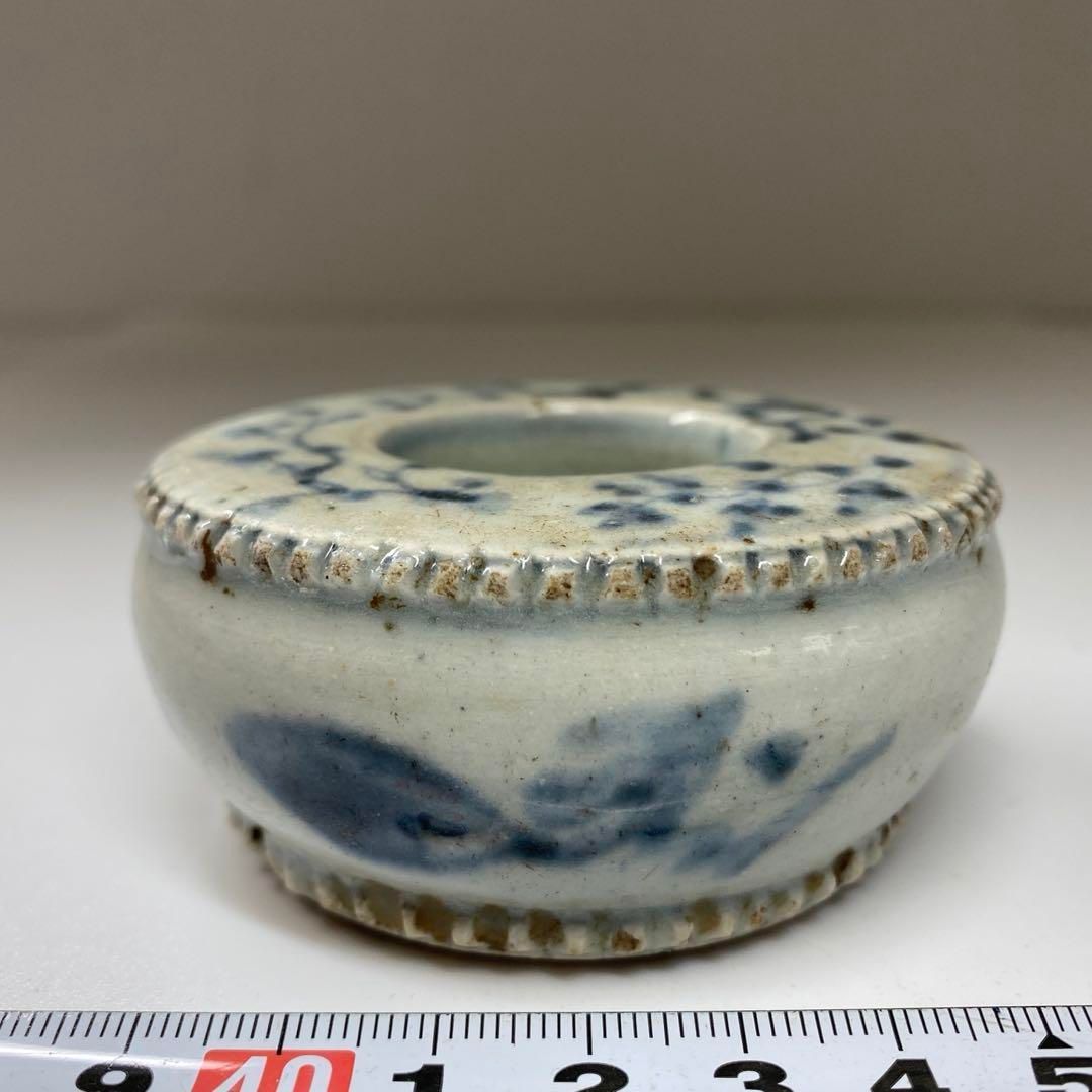 李朝　染付　水孟　直径7.4㎝　高さ3.2㎝　タルカ　東な6-1228☆2F 李朝 染付 水孟 直径7.4㎝ 高さ3.2㎝ タルカ 東な6-1228☆2F - メルカリ