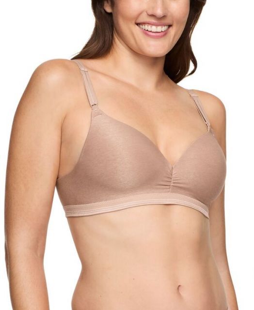 ワーナーズ レディース ブラジャー アンダーウェア Women s Play It Cool Wireless Lift Comfort Bra RN3281A Toasted Almond