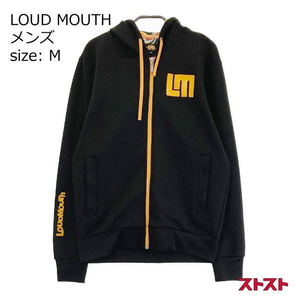 LOUD MOUTH ラウドマウス スウェット ジップパーカー シャガデリックブラック 総柄 ブラック系 M [240101150588]