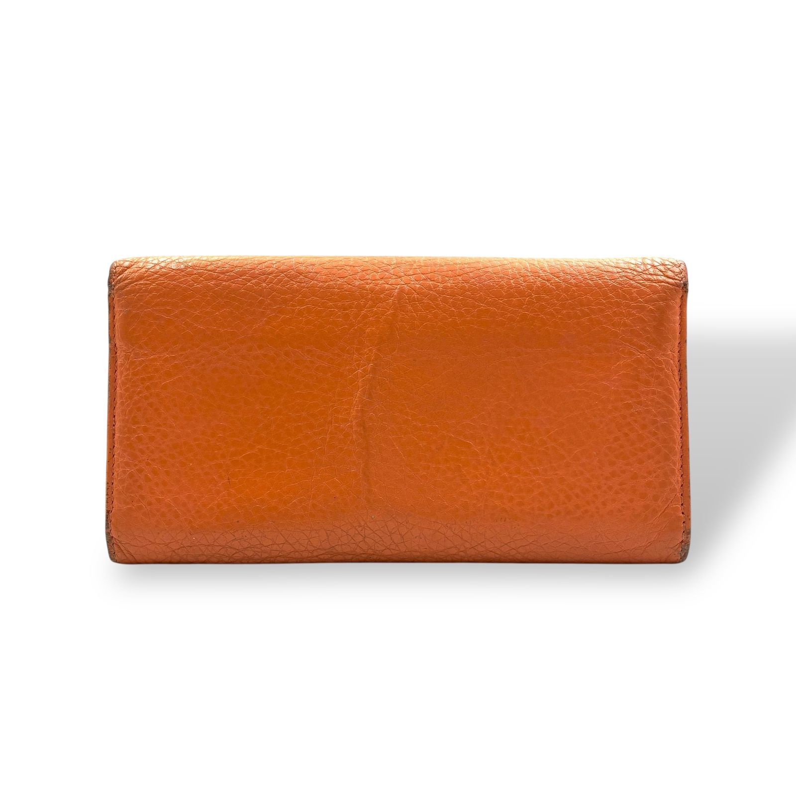 【極美品】Salvatore Ferragamo オレンジ　レザー　長財布 フェラガモ オレンジ レザー 長財布 【公式通販】