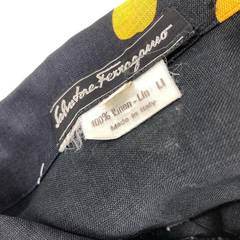 フェラガモ Ferragamo プルオーバー ロング 長袖シャツ リネン  