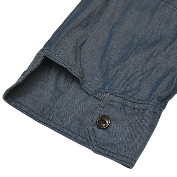 020912 FIVE BROTHER デニム シャツ S MADE IN Five Brother×US/Quilt Lined Corduroy Collar Denim Western