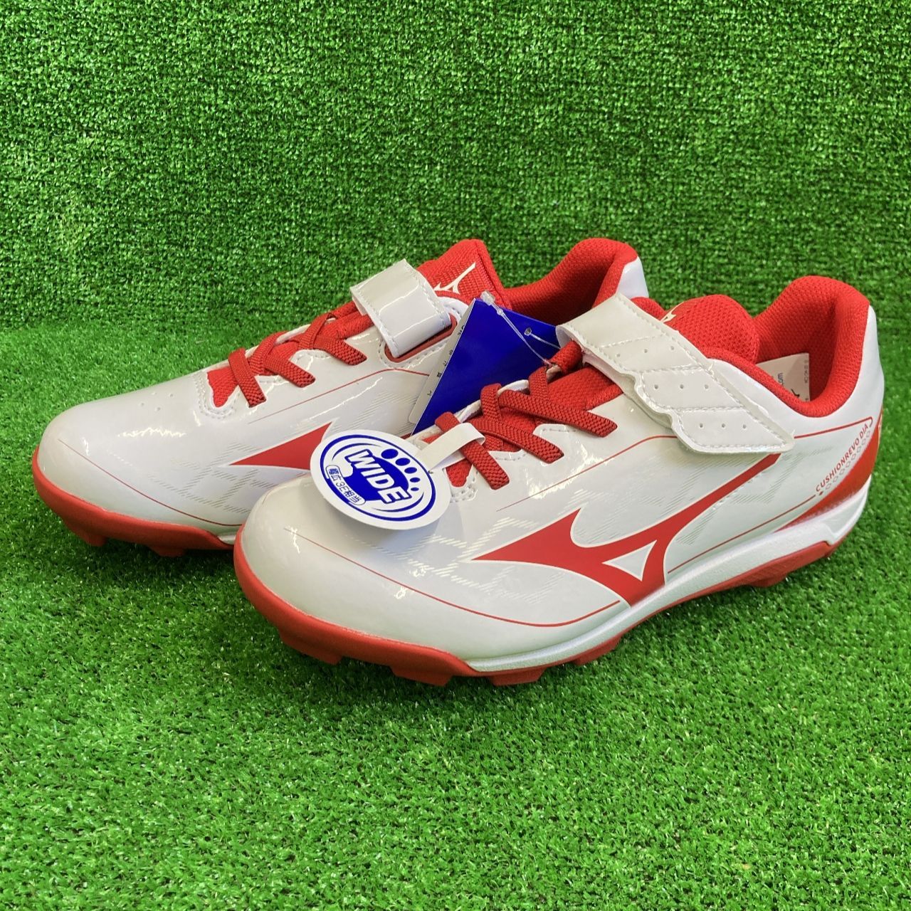 Mizuno スパイクシューズ ホワイト/レッド ミズノ ポイントスパイク ホワイト×レッド 11GP252762 3E 野球