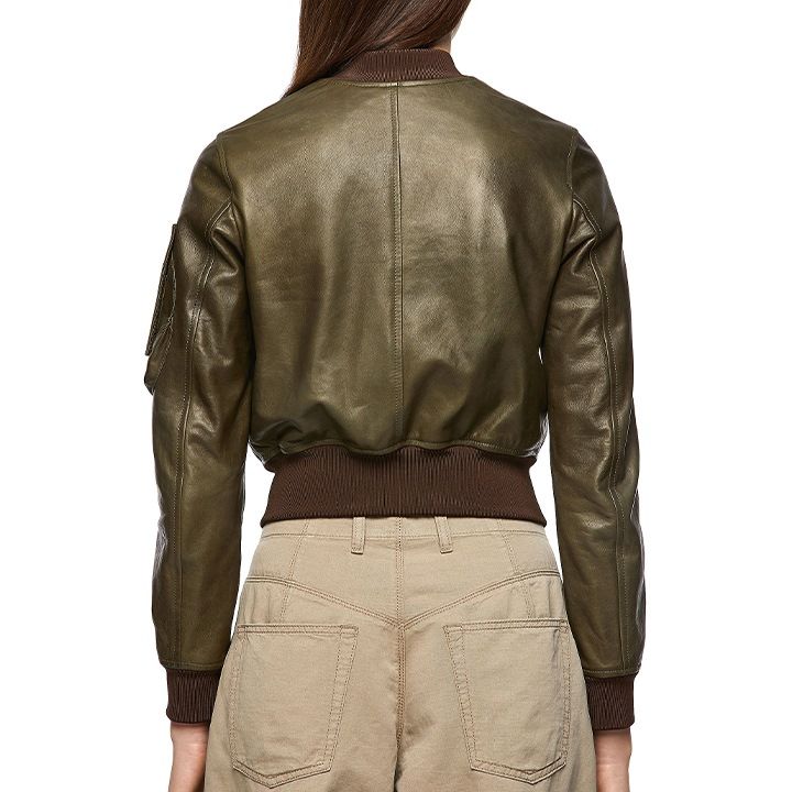 新品・未使用 ディーゼル DIESEL [XSサイズ] レザーボンバージャケット