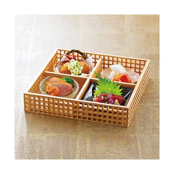 ヤマコー 用美 業務用 新 細目格子盛器 四ツ切 yamaco27584 WWW_OLIVIERBERNSTEIN_COM