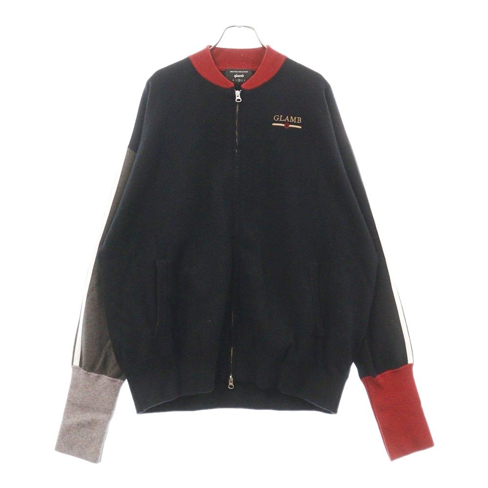 glamb (グラム) JAB KNIT JERSEY ジャブ ニット ジャージー ダブルジップアップトラック ジャケット ブラック GB0418/KNT04