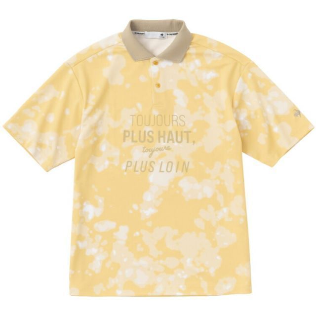 le coq sportif ルコック 総柄グラフィックSUNSCREEN鹿の子ポロシャツ オレンジ O QMMVJA42 OR | スポーツ スポーツ用品 メンズ トップス シャツ 半袖シャツ 半袖 鹿の子 ポロシャツ 総柄グラフィック 
