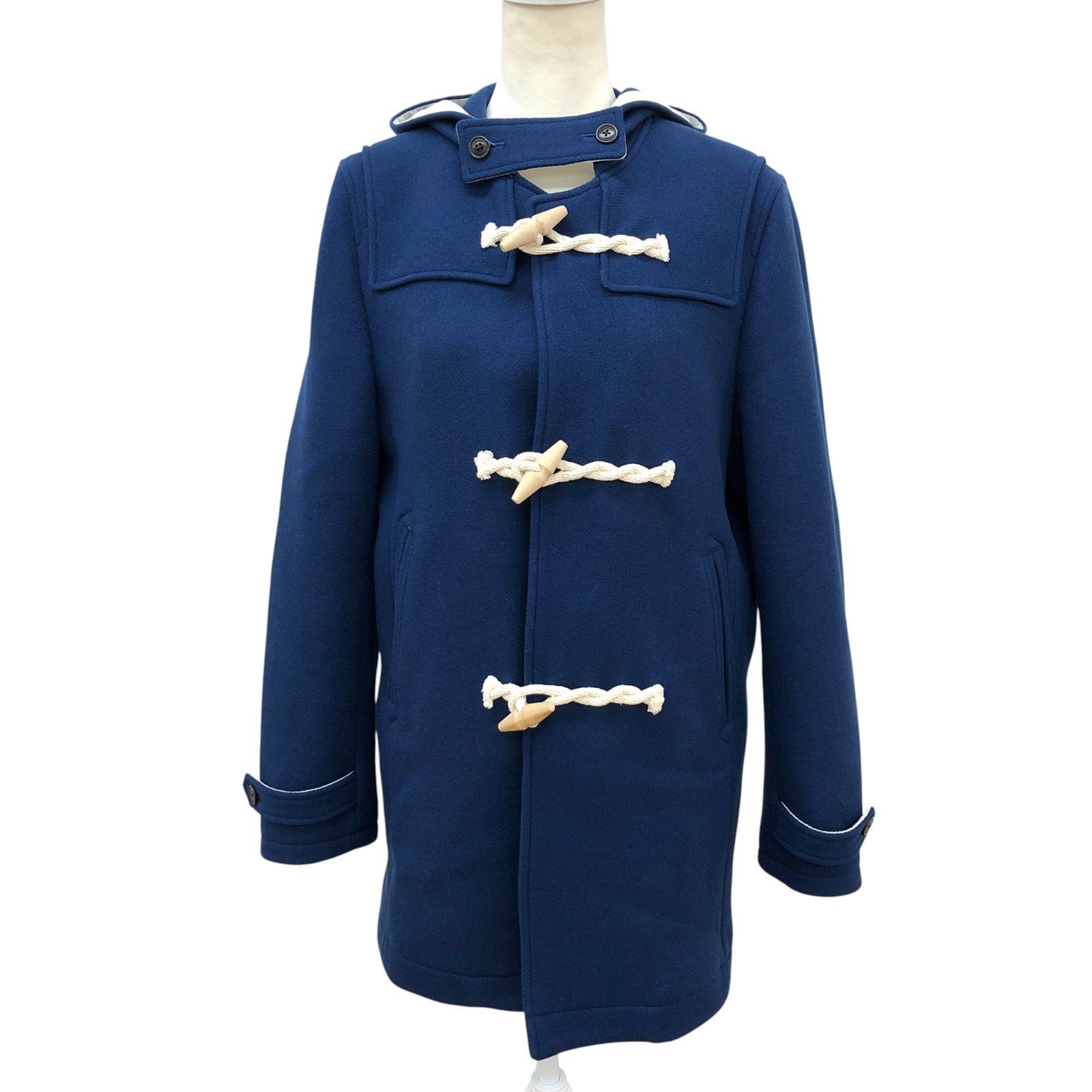 Z1464 Ron Hermon ロンハーマン ダッフルコート ブルー ウール100